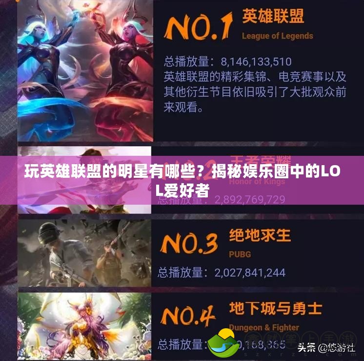 玩英雄聯(lián)盟的明星有哪些？揭秘娛樂圈中的LOL愛好者