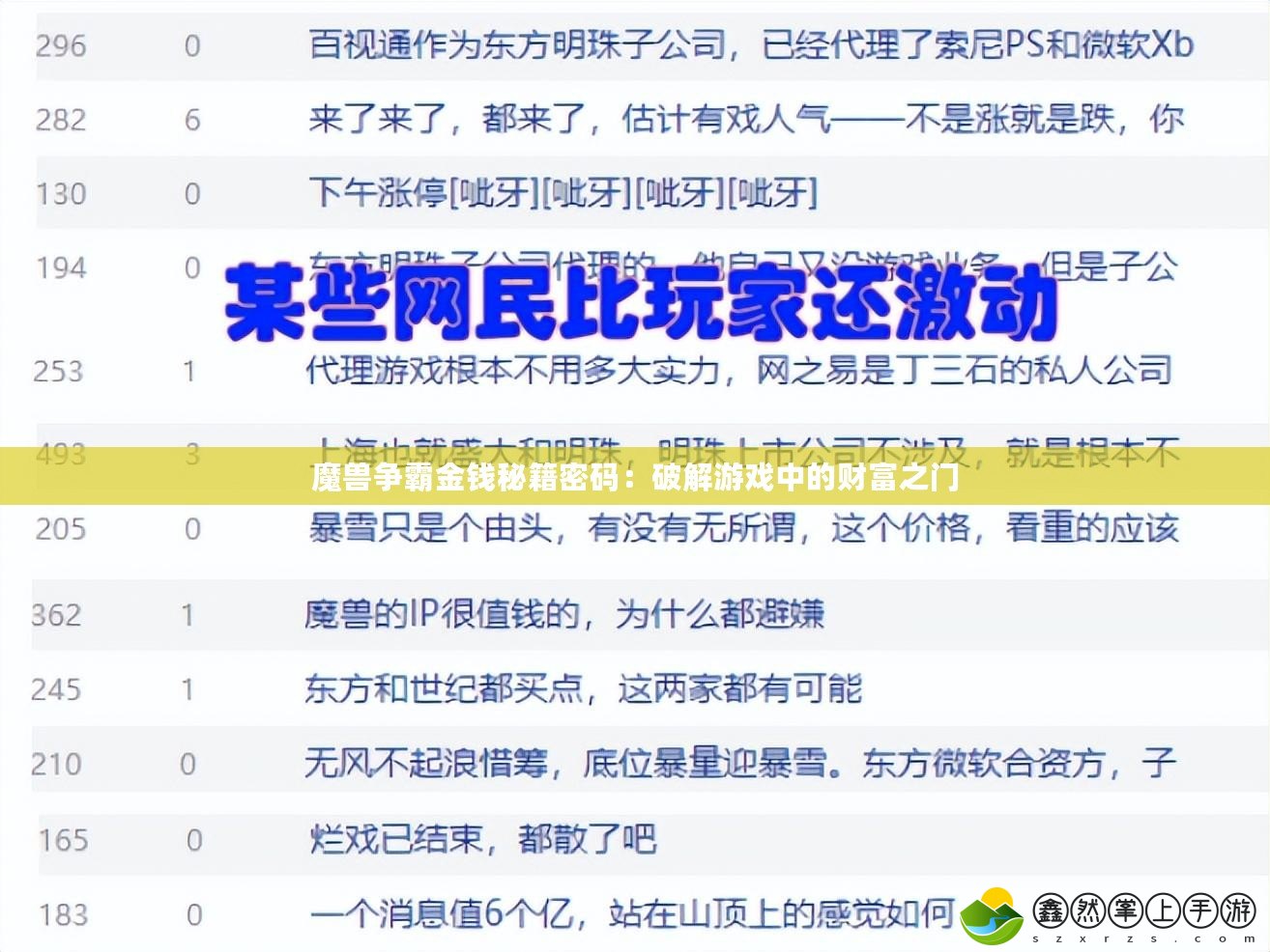 魔獸爭(zhēng)霸金錢(qián)秘籍密碼：破解游戲中的財(cái)富之門(mén)