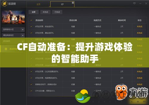 CF自動準(zhǔn)備：提升游戲體驗(yàn)的智能助手
