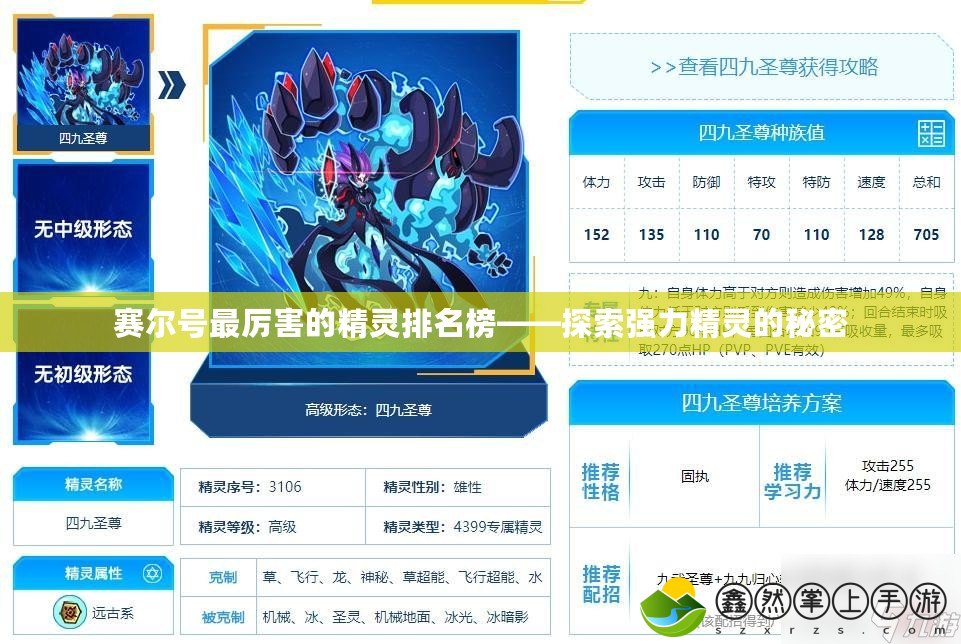 賽爾號最厲害的精靈排名榜——探索強(qiáng)力精靈的秘密