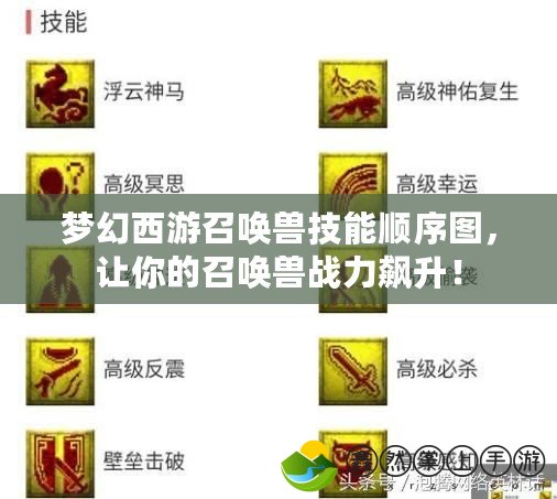 夢(mèng)幻西游召喚獸技能順序圖，讓你的召喚獸戰(zhàn)力飆升！