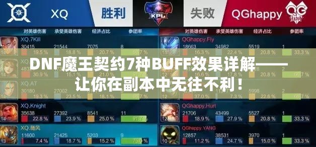 DNF魔王契約7種BUFF效果詳解——讓你在副本中無往不利！