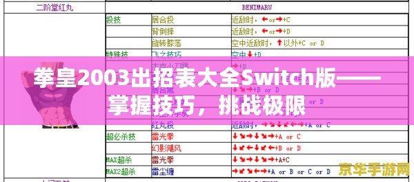 拳皇2003出招表大全Switch版——掌握技巧，挑戰(zhàn)極限